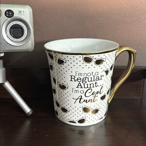 ☕️ Bebe I’m not a Regular Aunt… Coffee Cup Mug Shoe Handle Graduation $5.99